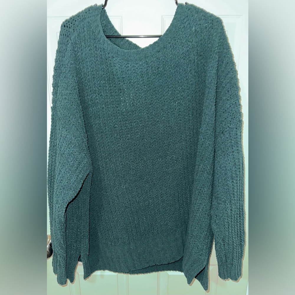 American Eagle Dark Green Knit Sweater